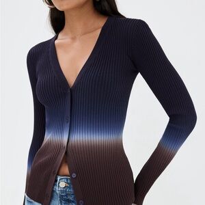 STAUD Cargo Sweater size XS Twilight Dip Dye